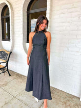 Load image into Gallery viewer, Chasing You Denim Halter Dress
