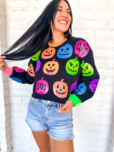 Queen Of Sparkles Black O Lantern Sweatshirt