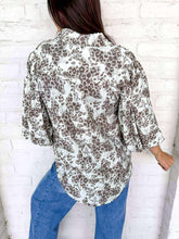 Load image into Gallery viewer, Things To Do Leopard Gray Mix Top