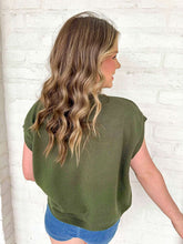 Load image into Gallery viewer, First To Know Dark Olive Sweater Vest