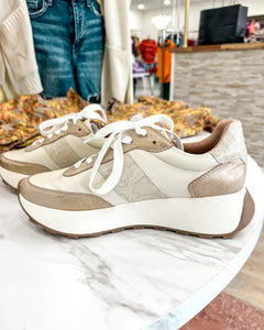 Harrah Natural/Gold Sneaker