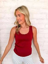 Load image into Gallery viewer, Such A Stud Burgundy Scoop Neck Tank