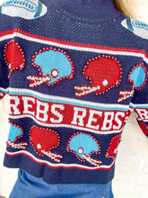 Load image into Gallery viewer, Queen Of Sparkles Ole Miss Vintage  Football Sweater