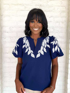 Moving Pieces Navy Top