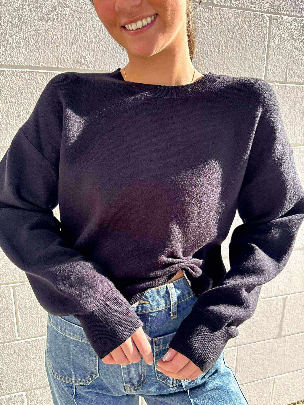 Idyllic Option Black Sweater
