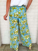 Load image into Gallery viewer, Running Fields Blue Floral Pants