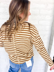 Fired Up Camel Stripe Top