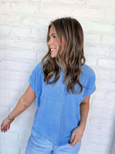 Load image into Gallery viewer, Get Comfy Blue Top
