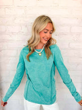Load image into Gallery viewer, Cozy Days Mint Long-sleeve Top