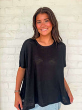 Load image into Gallery viewer, Sunset Stroll Black Oversized Top