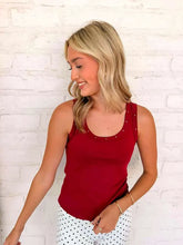 Load image into Gallery viewer, Such A Stud Burgundy Scoop Neck Tank