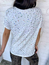 Load image into Gallery viewer, Queen Of Sparkles White Multi Rhinestone Tee