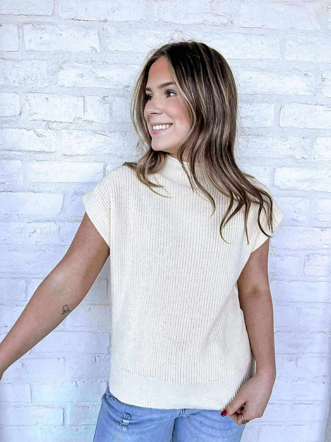 Get On My Side Ivory Top