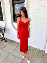 Load image into Gallery viewer, Silky Smooth Red Dress