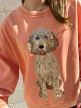 Load image into Gallery viewer, Queen Of Sparkles Peach Doodle Sweatshirt