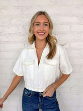 Load image into Gallery viewer, Deeply Cute White Denim Top