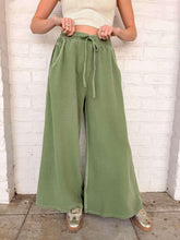 Load image into Gallery viewer, Around Town Light Olive Terry Washed Pants