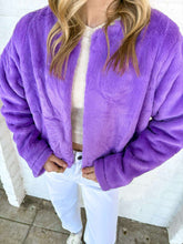 Load image into Gallery viewer, For The Plot Purple Fur Coat