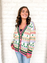 Load image into Gallery viewer, Queen Of Christmas Print Cardigan Multi