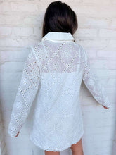 Load image into Gallery viewer, Holding On Eyelet Lace White Dress