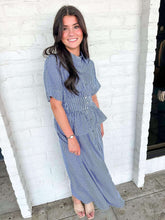 Load image into Gallery viewer, Signs of Stripes Navy Dress