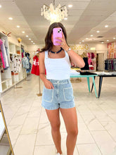 Load image into Gallery viewer, The Austin Stitch Denim Shorts