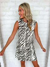 Load image into Gallery viewer, Make Us Proud Ecru Tiger Stripe Dress