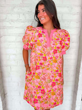 Load image into Gallery viewer, Blooming Season Pink Jacquard Dress