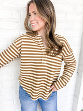 Load image into Gallery viewer, Fired Up Camel Stripe Top
