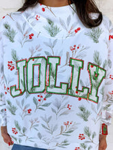 Load image into Gallery viewer, Queen Of Sparkles Holly Jolly Print Mock Neck