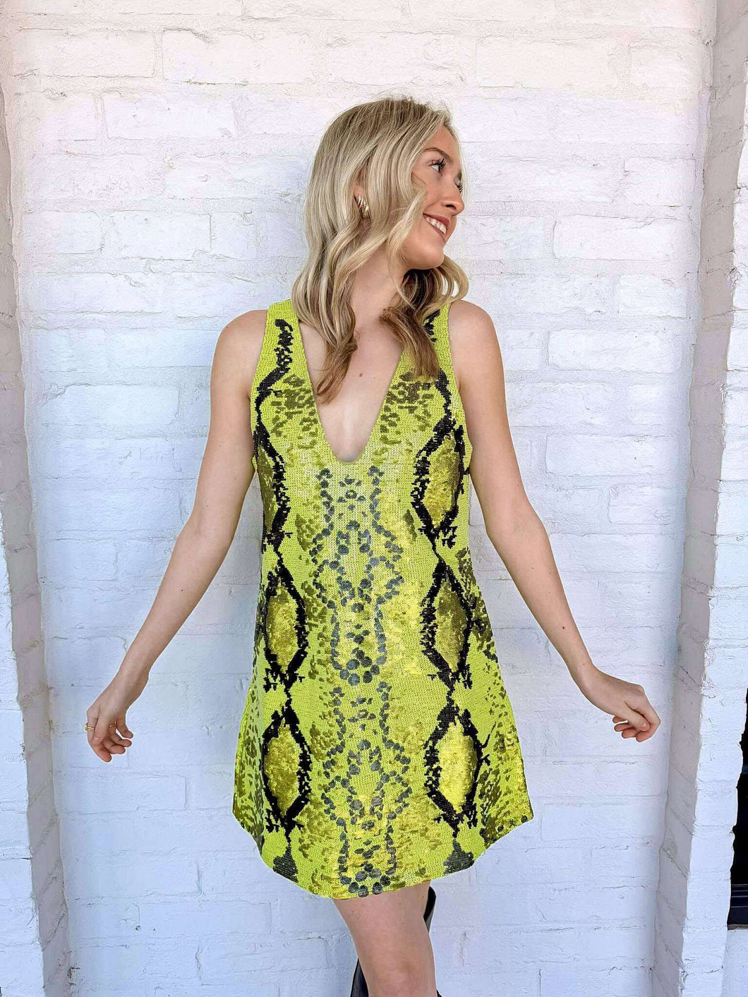 dark green snake print dress Chic Sweetheart Snake Print Shift Dress in Hunter Green main image 0