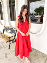 Load image into Gallery viewer, Set The Record Red Scalloped Set
