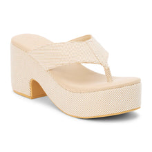 Load image into Gallery viewer, The Bonnie Natural Platform Sandal