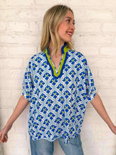 Load image into Gallery viewer, Garden On Cobalt Top