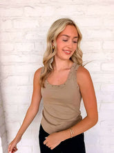 Load image into Gallery viewer, Such A Stud Taupe Scoop Neck Tank