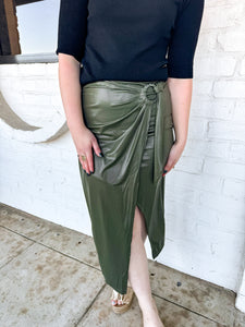 Welcome Home Olive Skirt