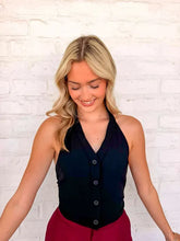 Load image into Gallery viewer, A Chic Halter Black Top