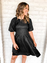 Load image into Gallery viewer, Satin Stunner Dress Black