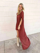 Load image into Gallery viewer, Give Me Your Number Details Brown Dress