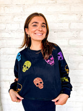 Load image into Gallery viewer, Queen Of Multi Skeleton Sweater Black