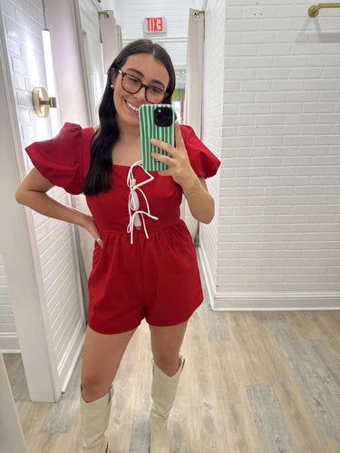 Rest Don’t Matter Red Romper