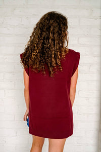 Zero Chances Burgundy Top