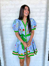 Load image into Gallery viewer, Free For Now Floral Blue Dress
