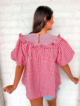 Load image into Gallery viewer, Vintage Smock Crimson Gameday Top