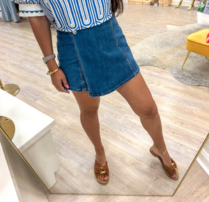 Silent Withdrawal Dark Denim Skort