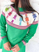 Load image into Gallery viewer, Queen Of Sparkles Green Multi Rainbow Nutcracker Dress