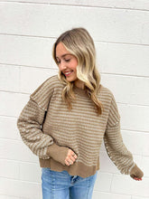 Load image into Gallery viewer, Striped Goodness Olive Sweater