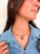 Load image into Gallery viewer, Gold Star Link Chain Necklace