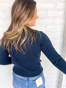 Falling For The Truth Navy Top