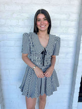 Load image into Gallery viewer, Meet You There Black Gingham Dress